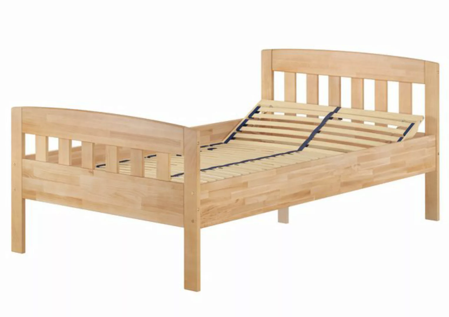 ERST-HOLZ Bett Seniorenbett Einzelbett Gästebett Buche massiv 120x200 Zeitl günstig online kaufen