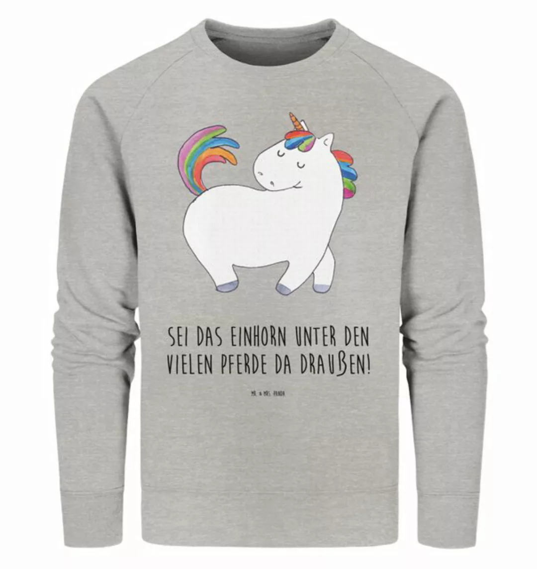 Mr. & Mrs. Panda Longpullover Größe S Einhorn Stolzieren - Heather Grey - G günstig online kaufen