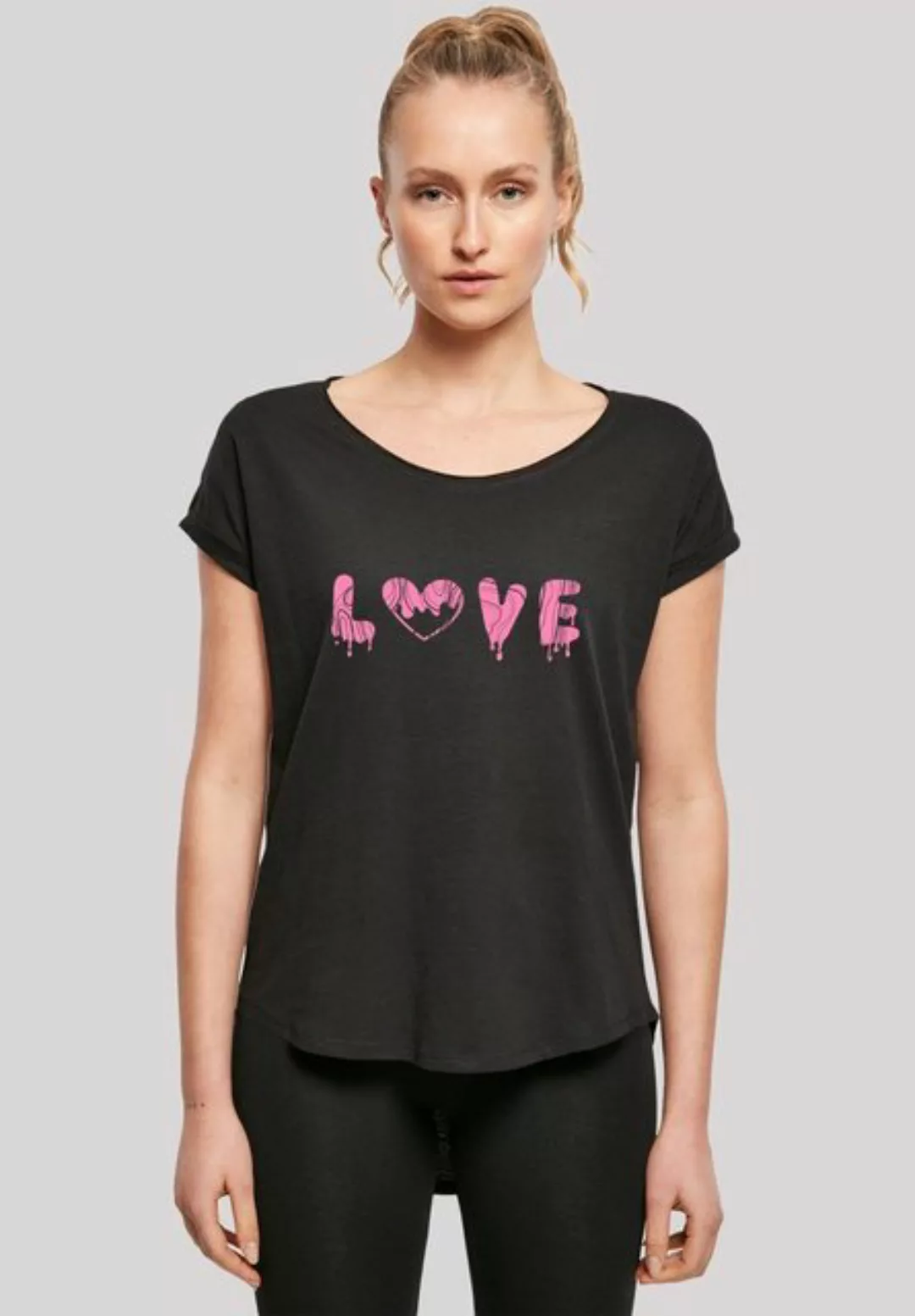 F4NT4STIC T-Shirt Valentinstag Love Pink Print günstig online kaufen