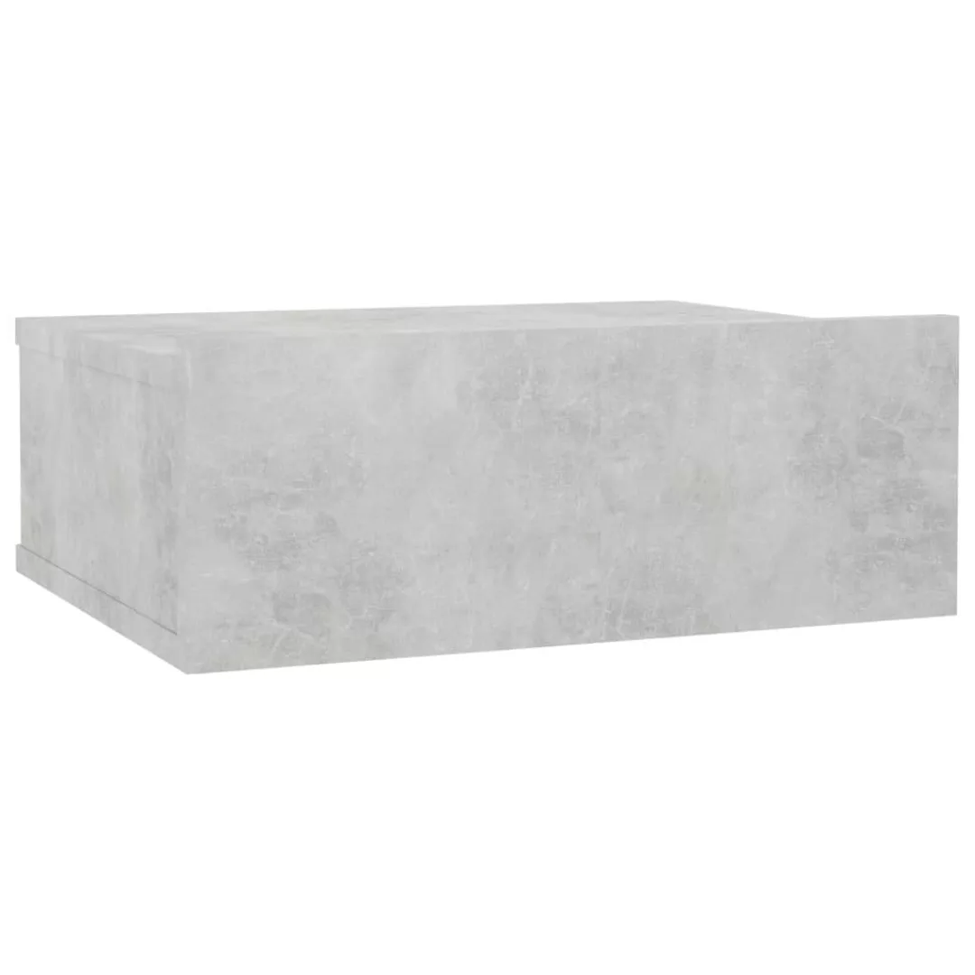 Hängender Nachttisch Betongrau 40 X 30 X 15 Cm Spanplatte günstig online kaufen