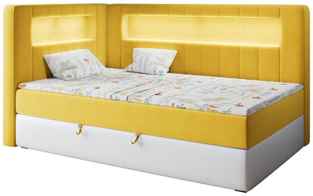 MKS MÖBEL Kinderbett GOLD JUNIOR 3, Kinderbett mit Led, Jugendbett, Polster günstig online kaufen