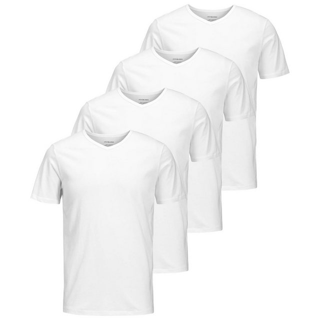 Jack & Jones T-Shirt Herren T-Shirt, 4er Pack - JACBASIC CREW NECK TEE, (Pa günstig online kaufen