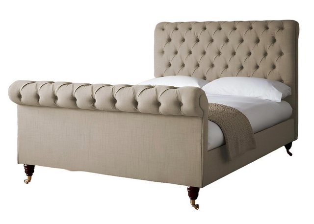 Xlmoebel Bett Neuheit: Doppelbett mit klassischem Chesterfield-Design in lu günstig online kaufen