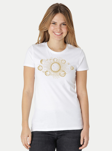 Bio-damen-t-shirt "Sonnensystem" günstig online kaufen