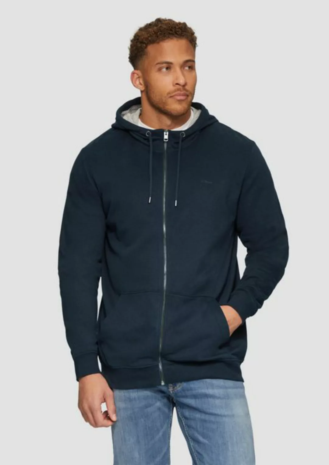 s.Oliver Allwetterjacke Sweatshirt-Jacke mit Logo-Detail Artwork günstig online kaufen