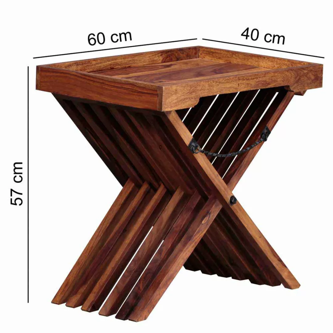 Sofatisch aus Sheesham Massivholz klappbar günstig online kaufen