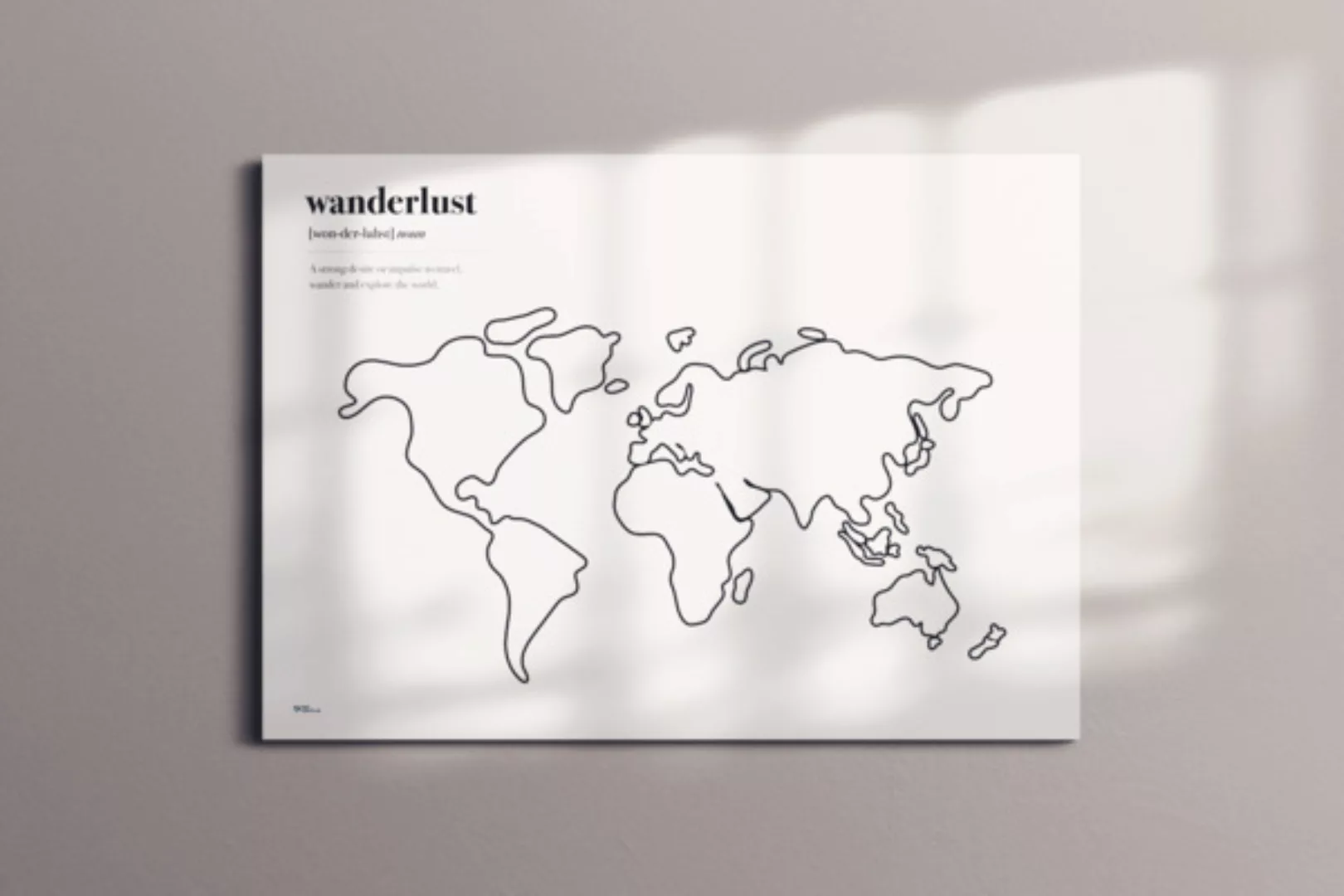 Stylische Weltkarte "Wanderlust" #2- Nachhaltig & Handemade In Germany - Wa günstig online kaufen