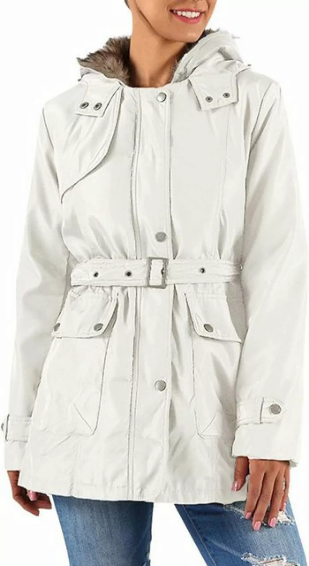 FIDDY Blusenjacke Damen Mantel Winterjacke optik jacke warme Outdoorjacke günstig online kaufen
