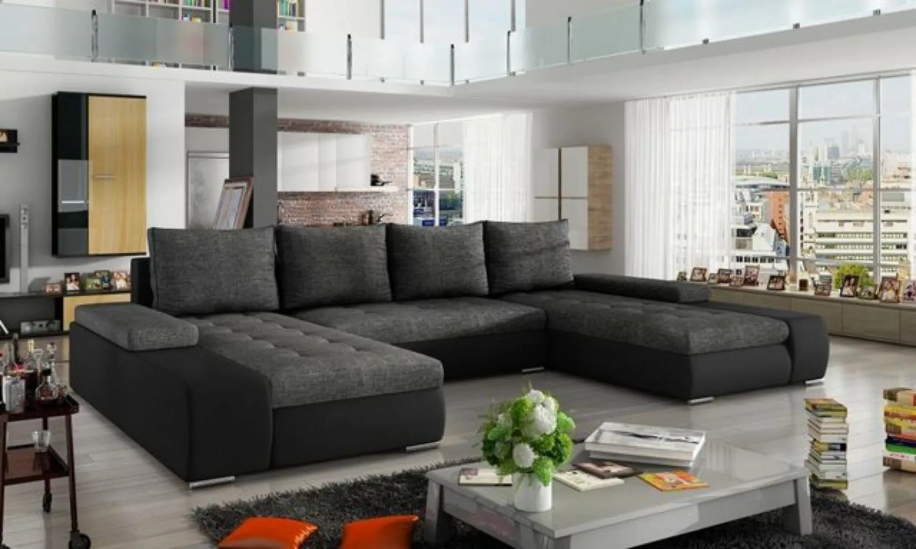 JVmoebel Ecksofa Wohnlandschaft Luxus Sofa Couch Ecksofa Textil, Made in Eu günstig online kaufen