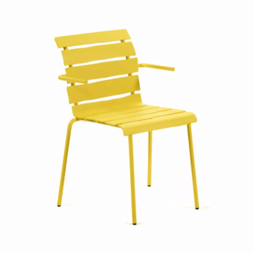 Stapelbarer Sessel Aligned metall gelb / By Maarten Baas - Aluminium - vale günstig online kaufen