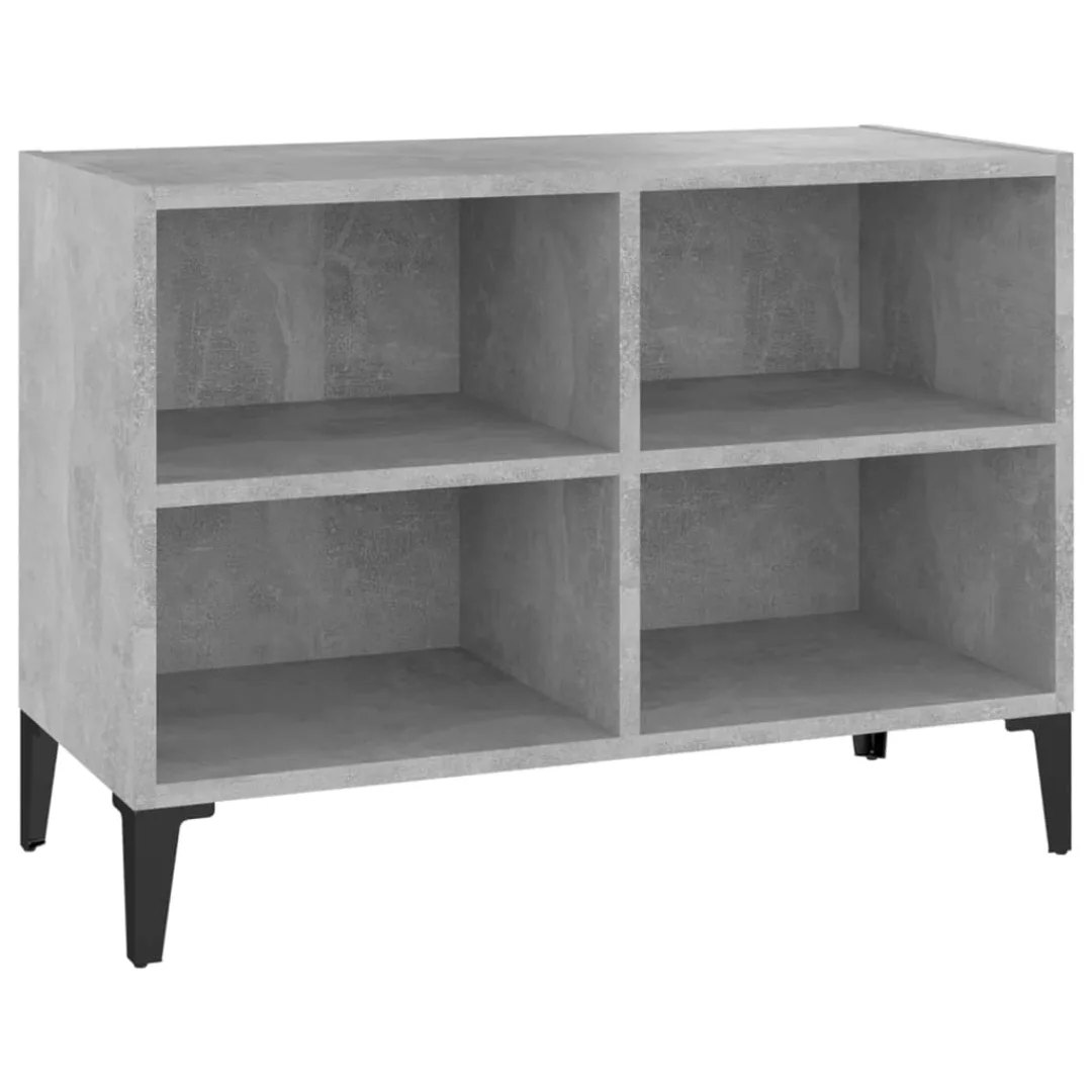 Tv-schrank Mit Metallbeinen Betongrau 69,5x30x50cm günstig online kaufen