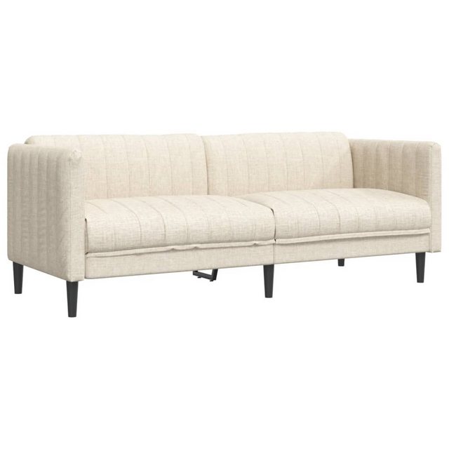 vidaXL Sofa, 3-Sitzer Creme Stoff günstig online kaufen