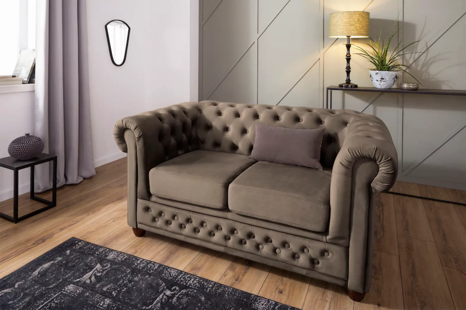 Home affaire Chesterfield-Sofa "New Castle", mit hochwertiger Knopfheftung günstig online kaufen