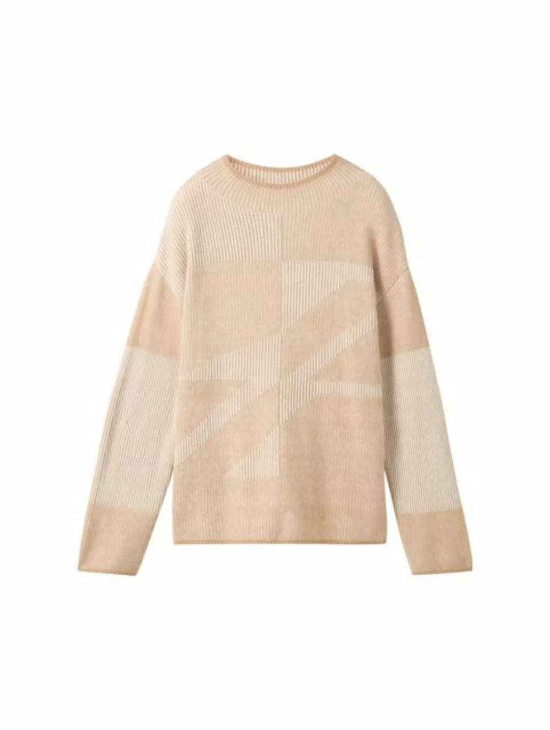 Tom Tailor Damen Pullover KNIT PLATED RIB - Reguler Fit günstig online kaufen