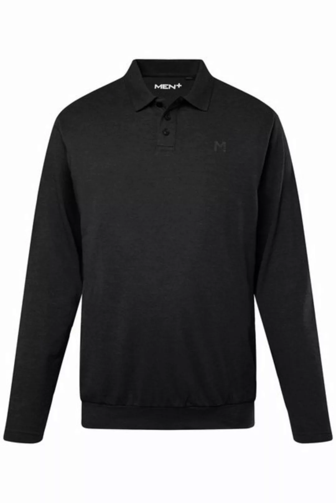 Men Plus Poloshirt Men+ Poloshirt Bauchfit Basic Piqué Langarm günstig online kaufen