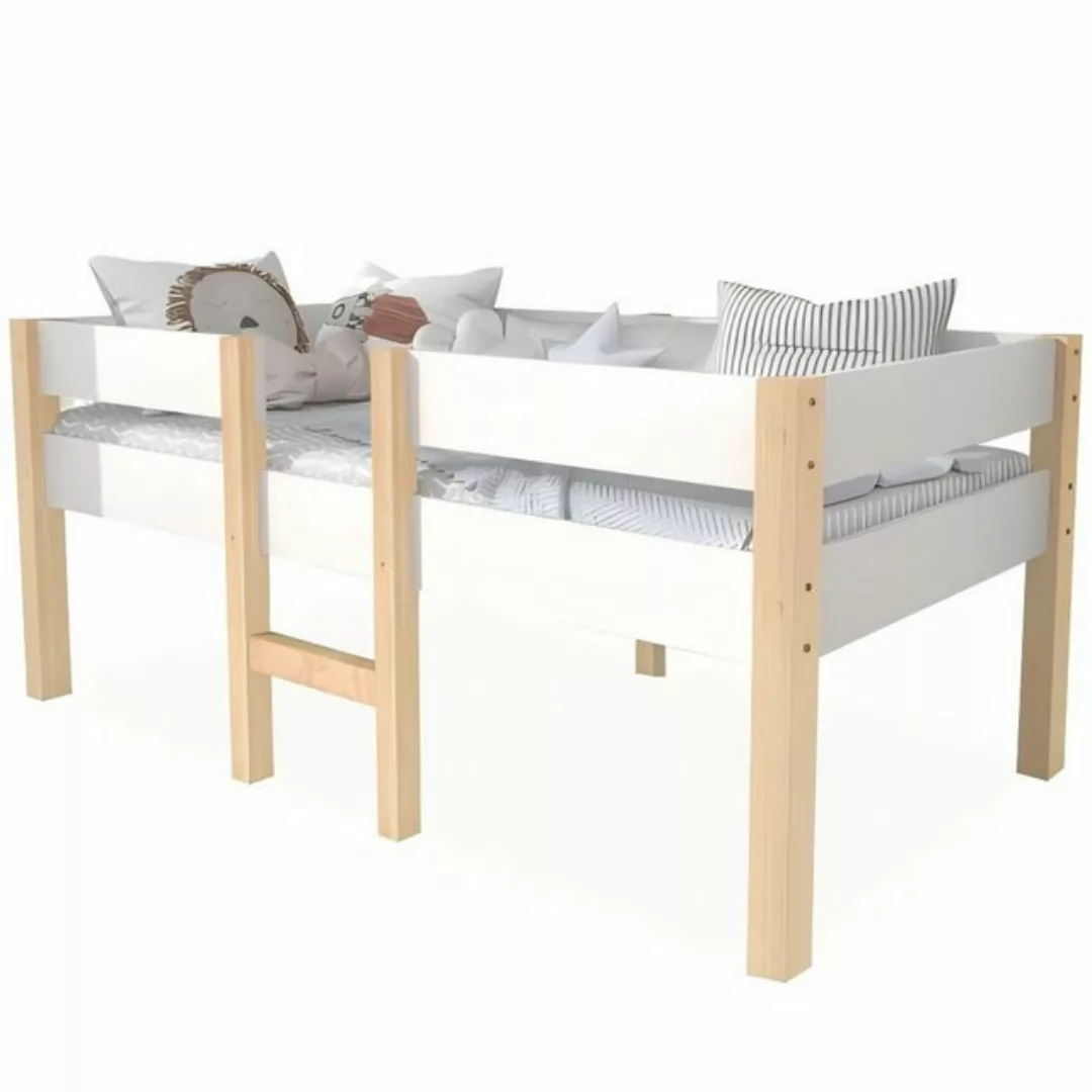 Odikalo Kinderbett mit/ohne Schublade, Rausfallschutz, Kiefernholz,90x200, günstig online kaufen