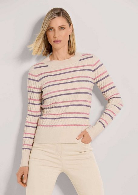 MADELEINE Strickpullover Rundhals-Pullover mit Streifen günstig online kaufen