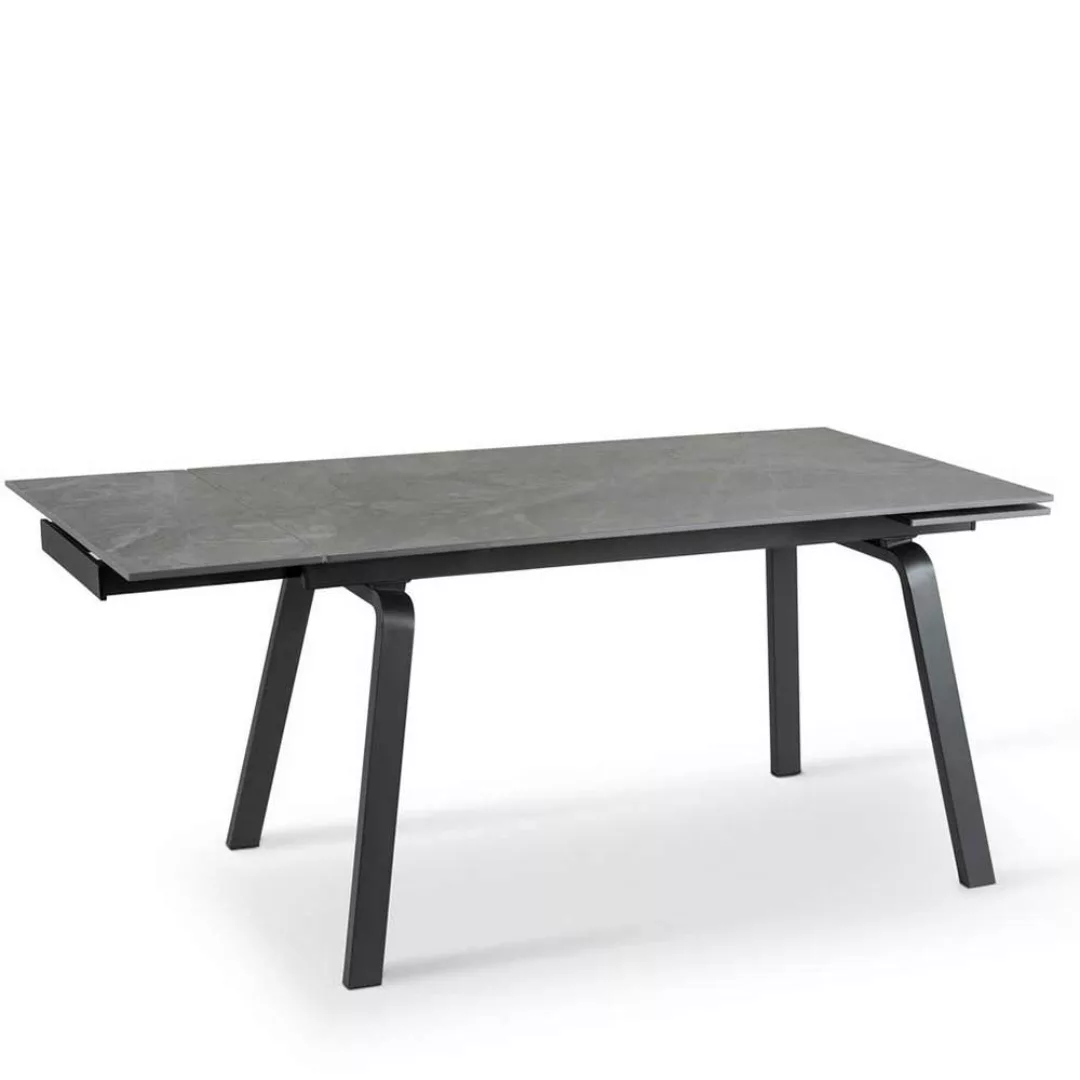 Esszimmer Tisch mit Marmorplatte Grautönen günstig online kaufen