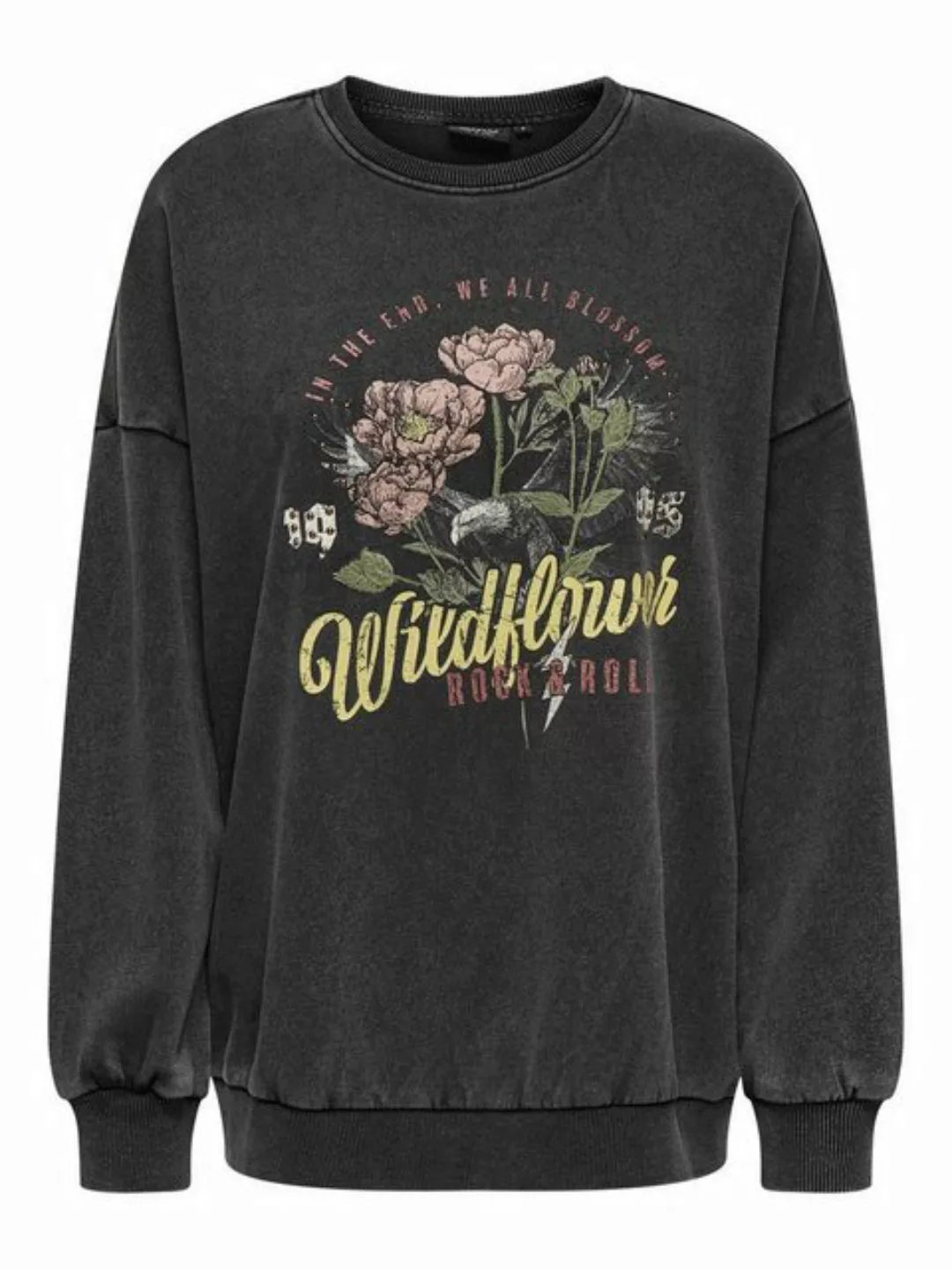 ONLY Sweatshirt ONLLUCINDA L/S OVERSIZE WILD O-NECK SWT günstig online kaufen