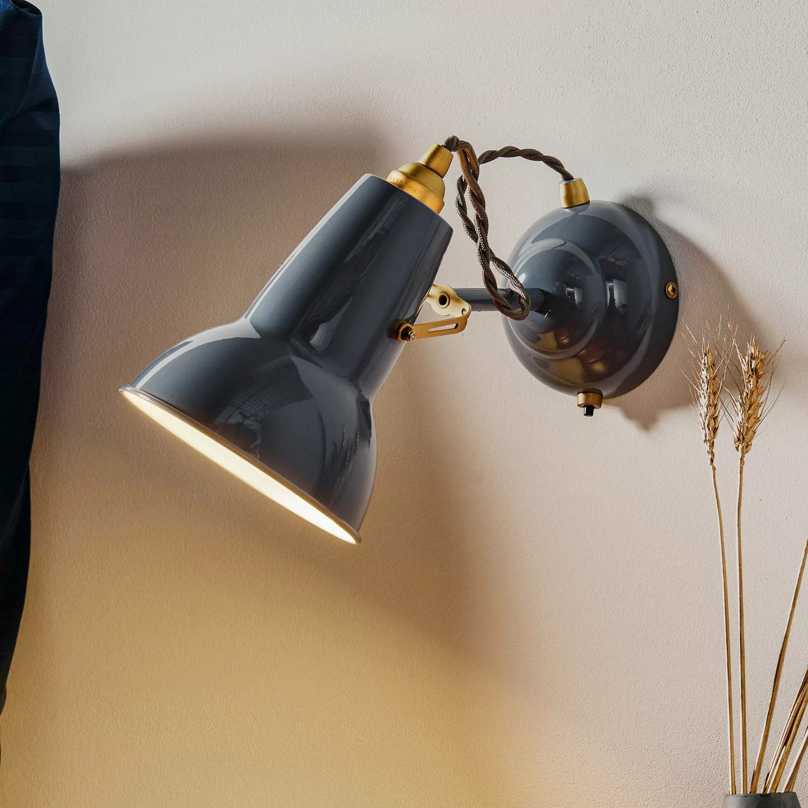 Anglepoise Original 1227 Brass Wandlampe grau günstig online kaufen