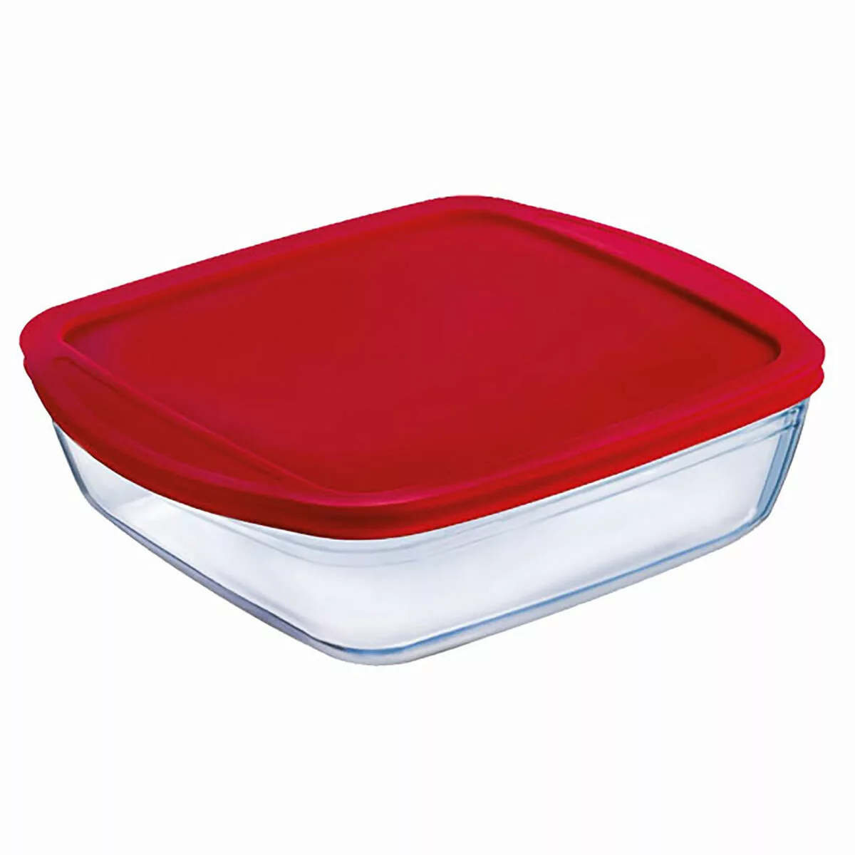 Viereckige Lunchbox Mit Deckel Ô Cuisine Cook & Store 25 X 22 X 5 Cm Rot 2, günstig online kaufen