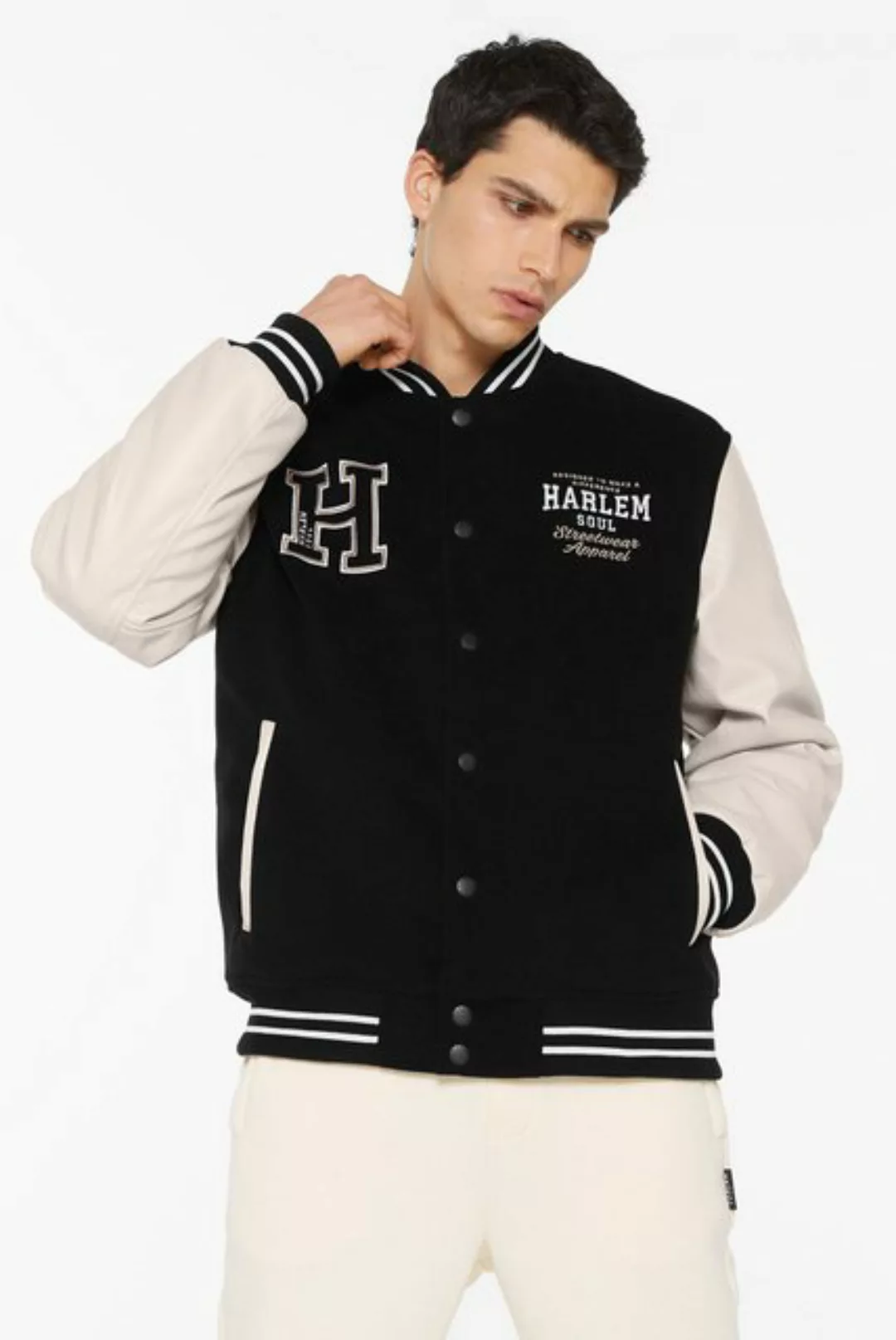 Harlem Soul Collegejacke mit Stickerei günstig online kaufen