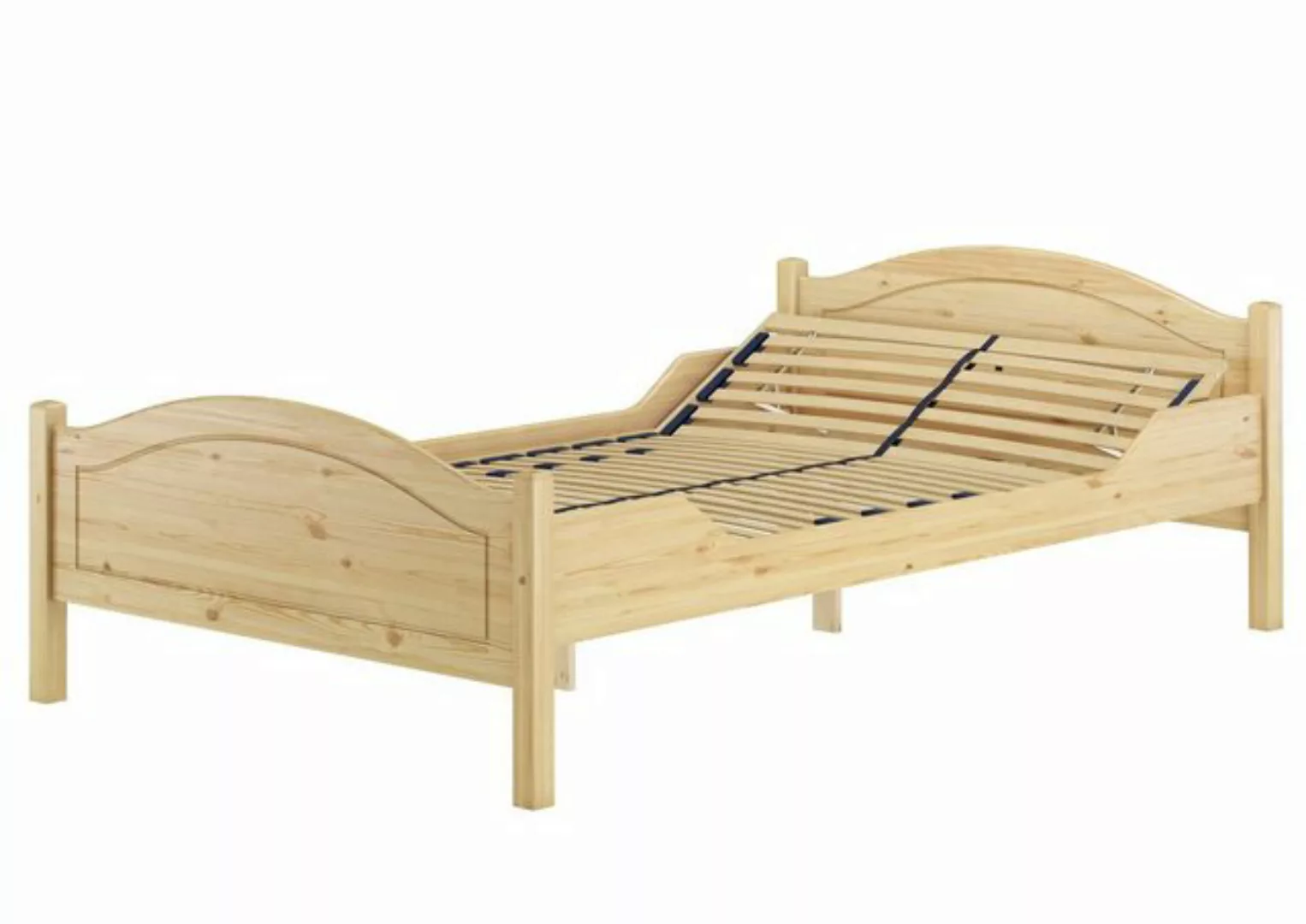 ERST-HOLZ Bett Breites Einzelbett 120x200 Kiefer Massivholz Landhausstil, K günstig online kaufen