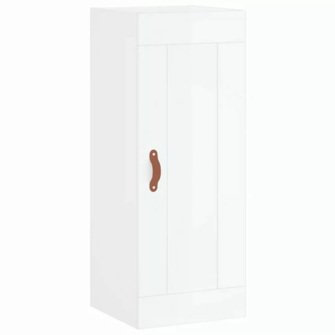 vidaXL Kleiderschrank Wandschrank Hochglanz-Weiß 34,5x34x90 cm Holzwerkstof günstig online kaufen