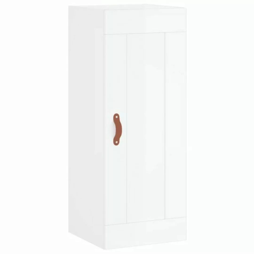 vidaXL Hängeschrank Wandschrank Hochglanz-Weiß 34,5x34x90 cm Spanplatte günstig online kaufen