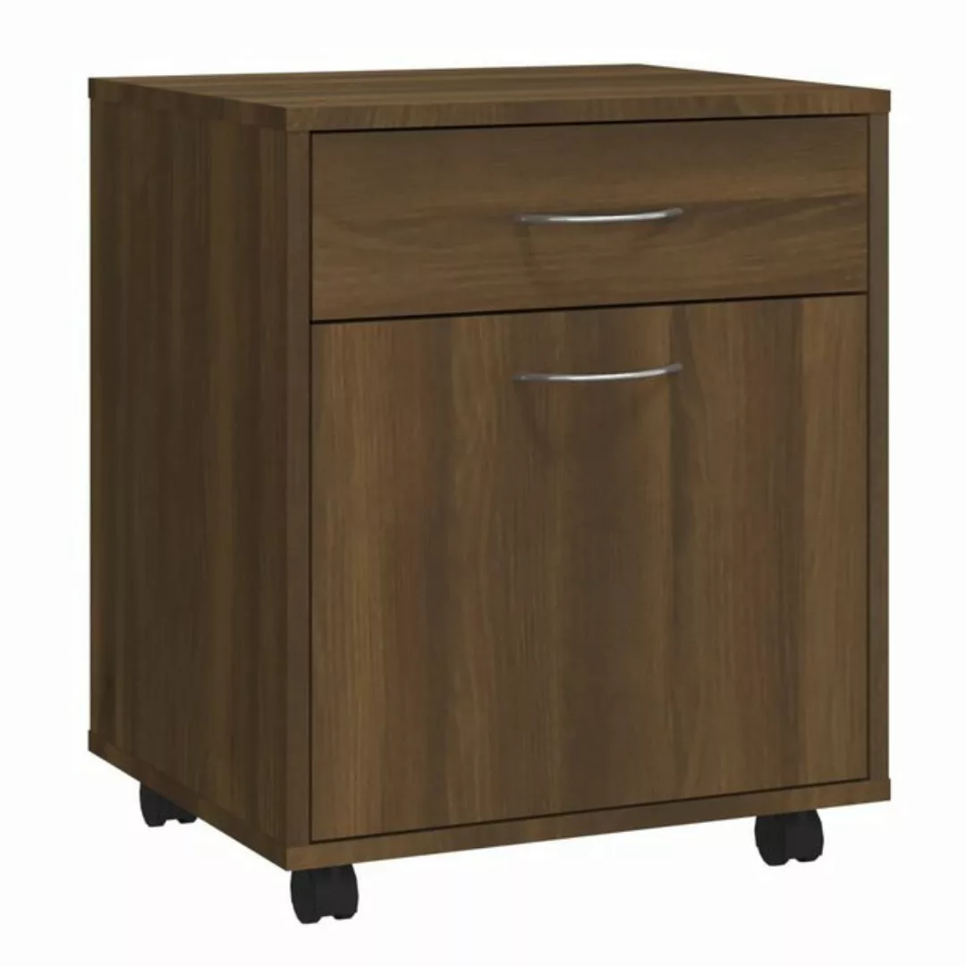 vidaXL Aktenschrank Rollschrank Braun Eichen-Optik 45x38x54 cm Spanplatte günstig online kaufen