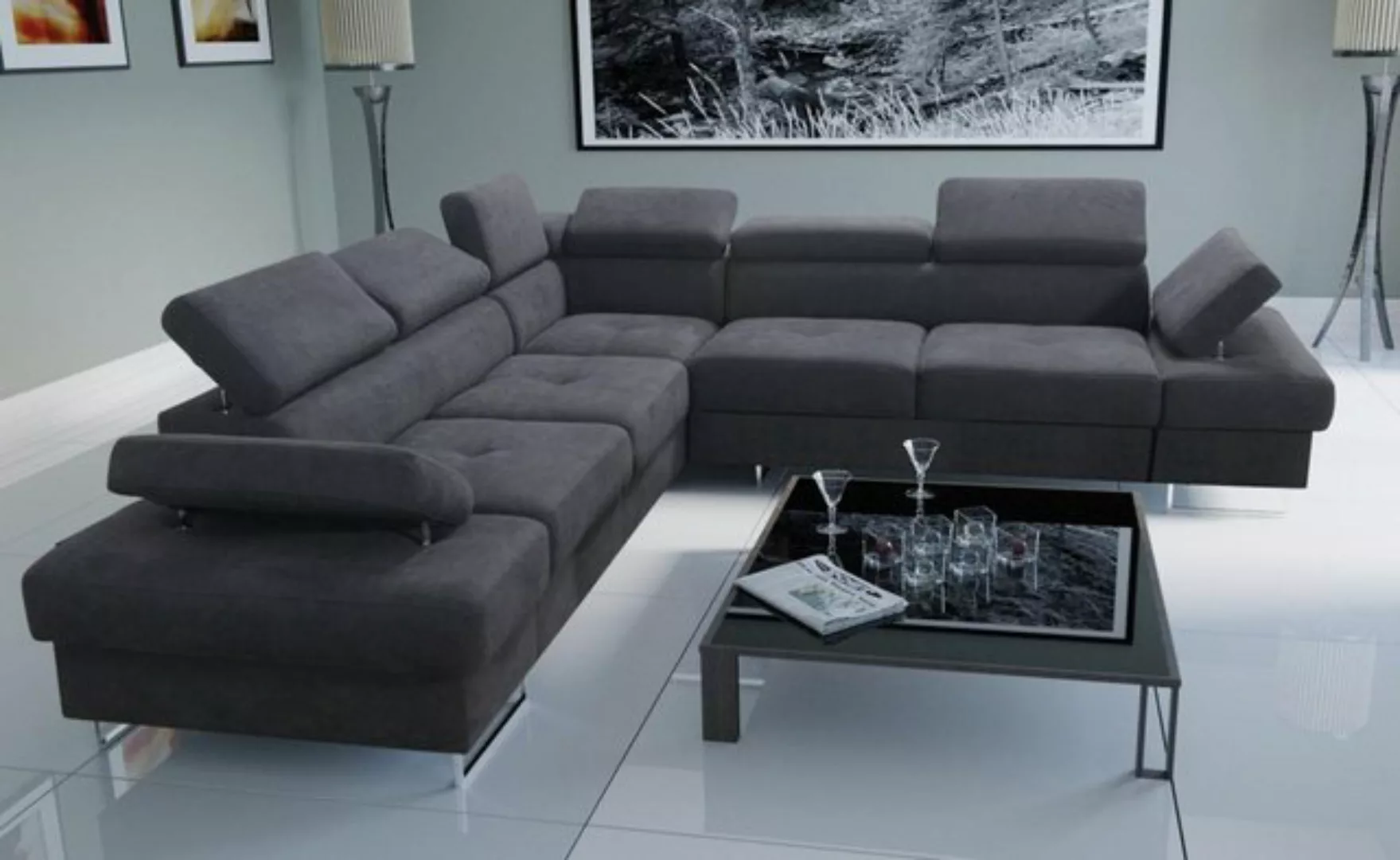 JVmoebel Ecksofa Sofa Couch Polsterung L-Form Wohnzimmer Design, Made in Eu günstig online kaufen