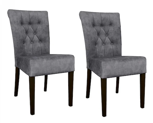 Home affaire 4-Fußstuhl "Ravenna", (Set), 2 St., Samtvelours, Esszimmerstuh günstig online kaufen