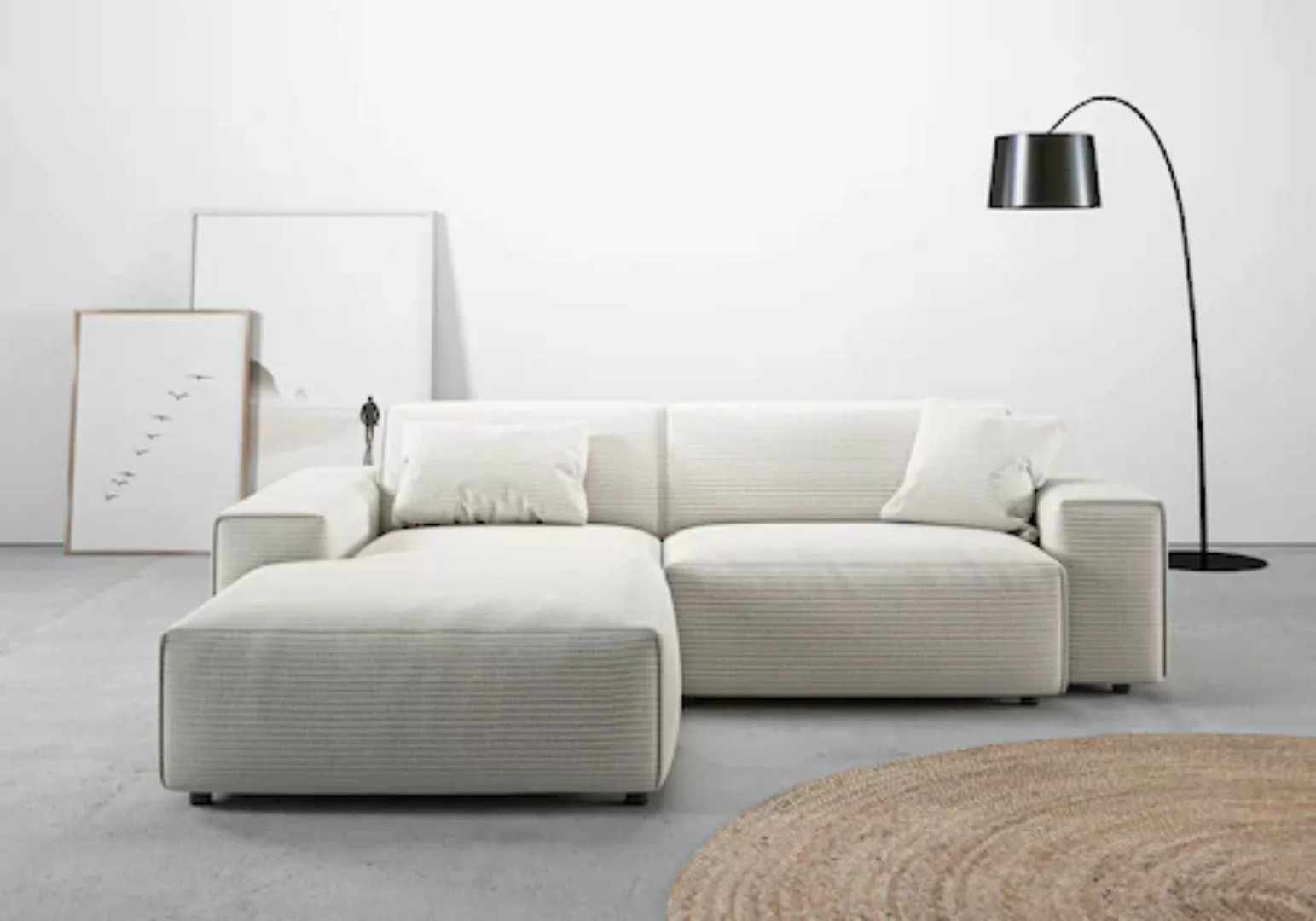andas Ecksofa »Glimminge L-Form auch in Breitcord, Feincord + Easy care-Bez günstig online kaufen