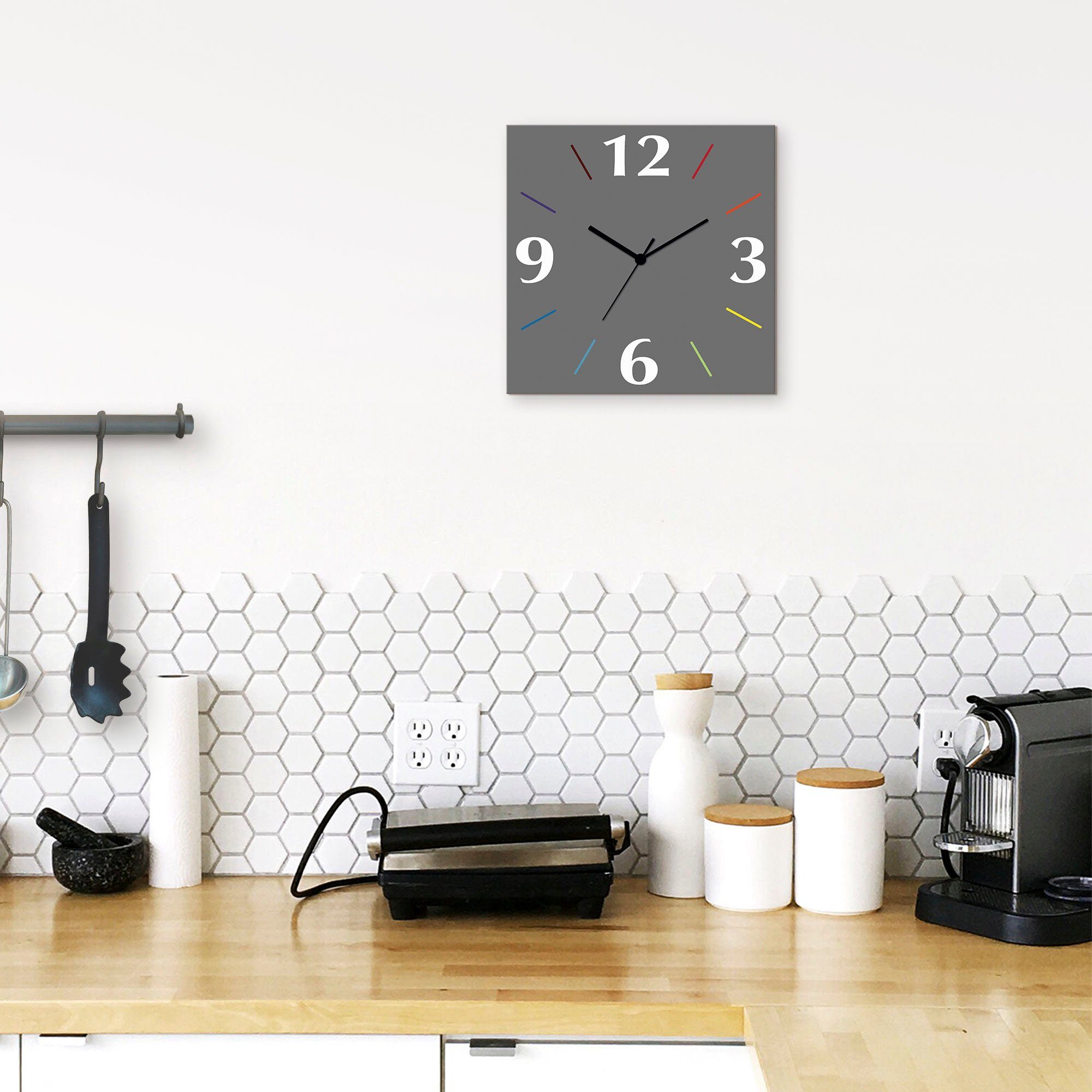 Artland Wanduhr »Uni Trendfarben«, wahlweise mit Quarz- oder Funkuhrwerk, l günstig online kaufen