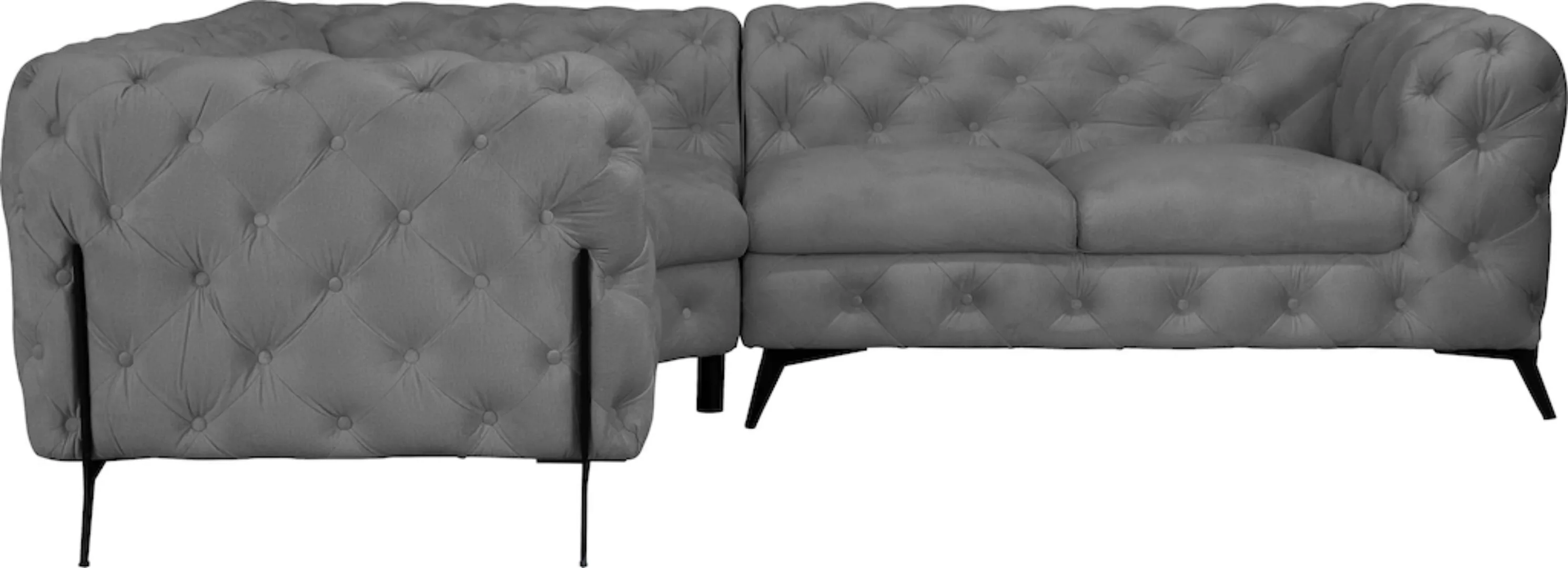 Leonique Chesterfield-Sofa "Amaury L-Form", moderne Chersterfield-Optik, Br günstig online kaufen