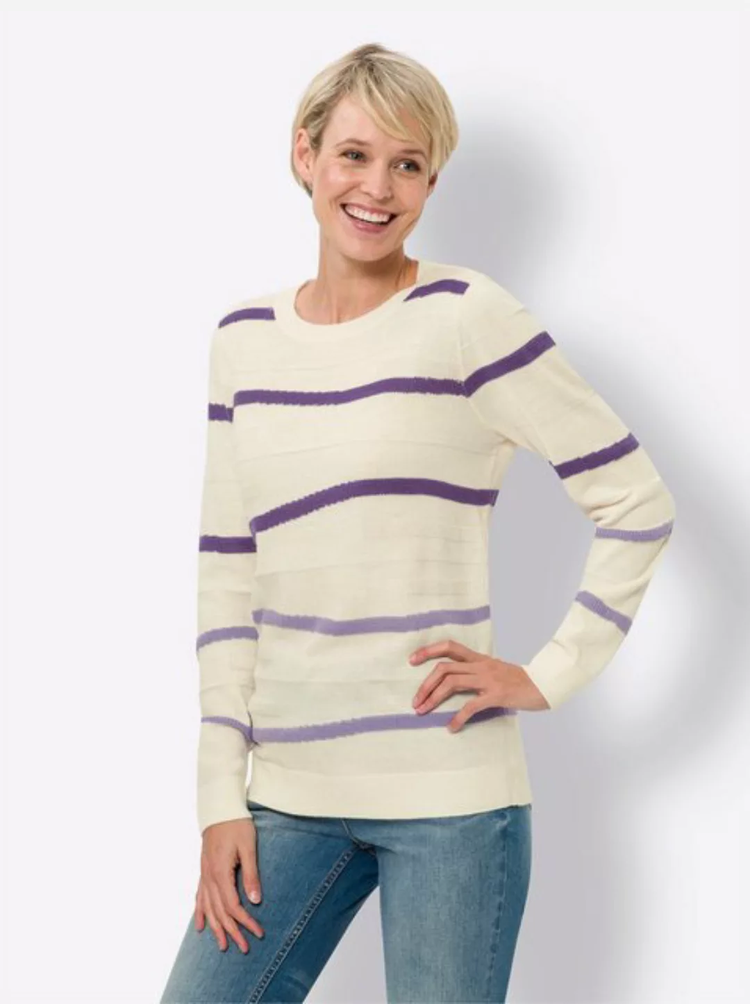 Sieh an! Strickpullover Rundhalspullover günstig online kaufen