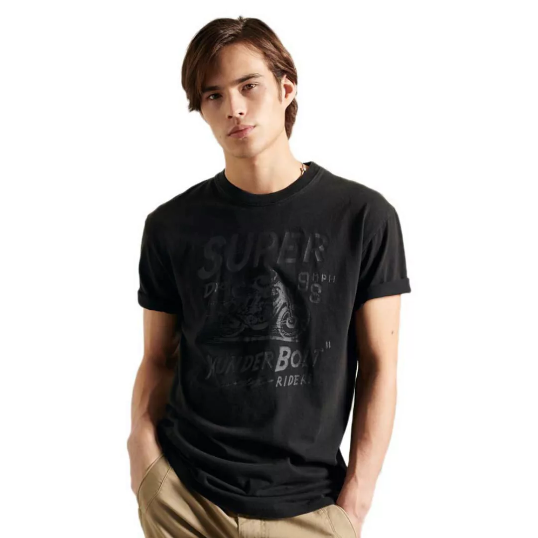 Superdry Boho Box Fit Graphic Kurzarm T-shirt L Black Out günstig online kaufen