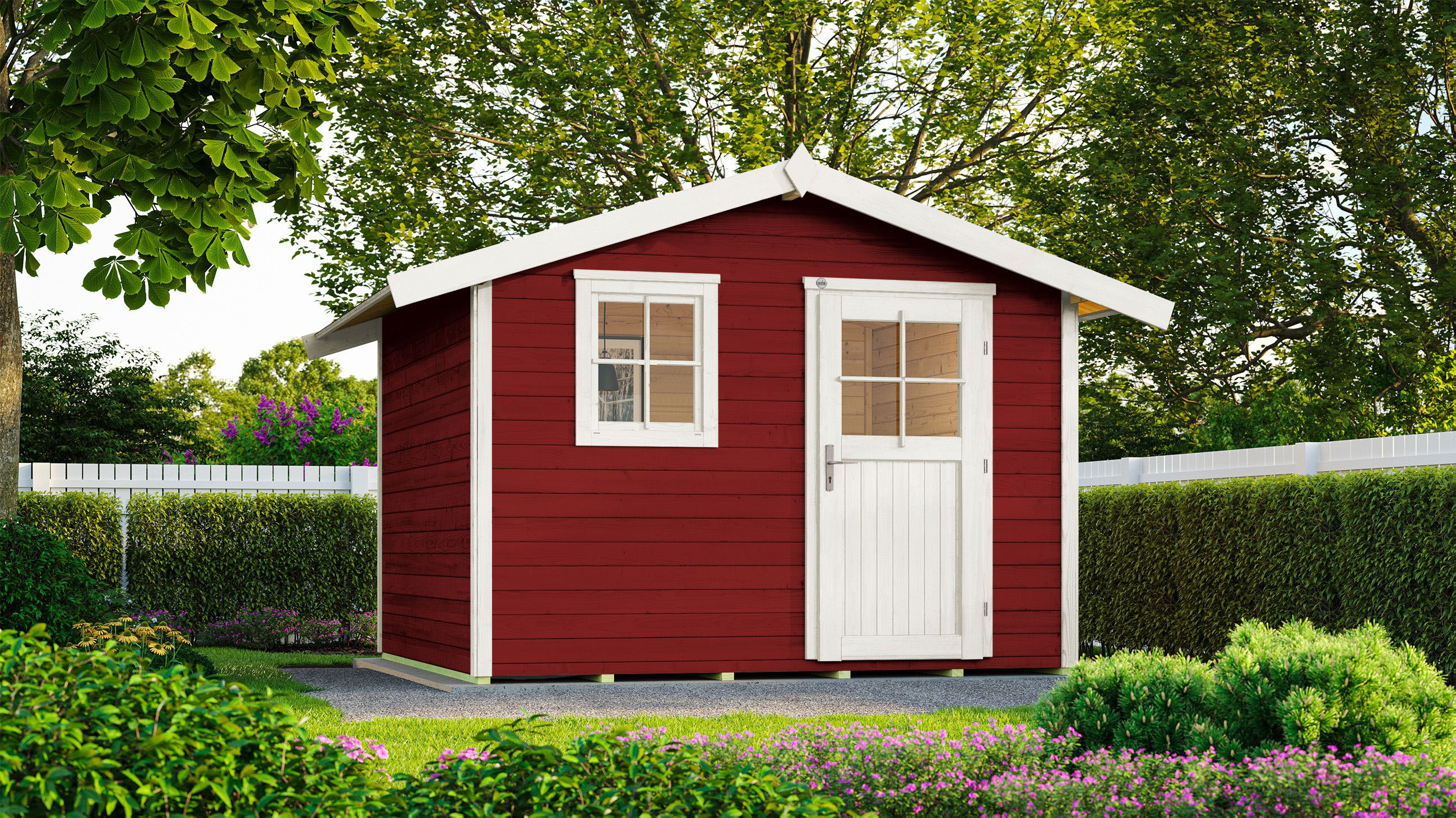 Weka Holz-Gartenhaus Satteldach Lasiert 238 cm günstig online kaufen