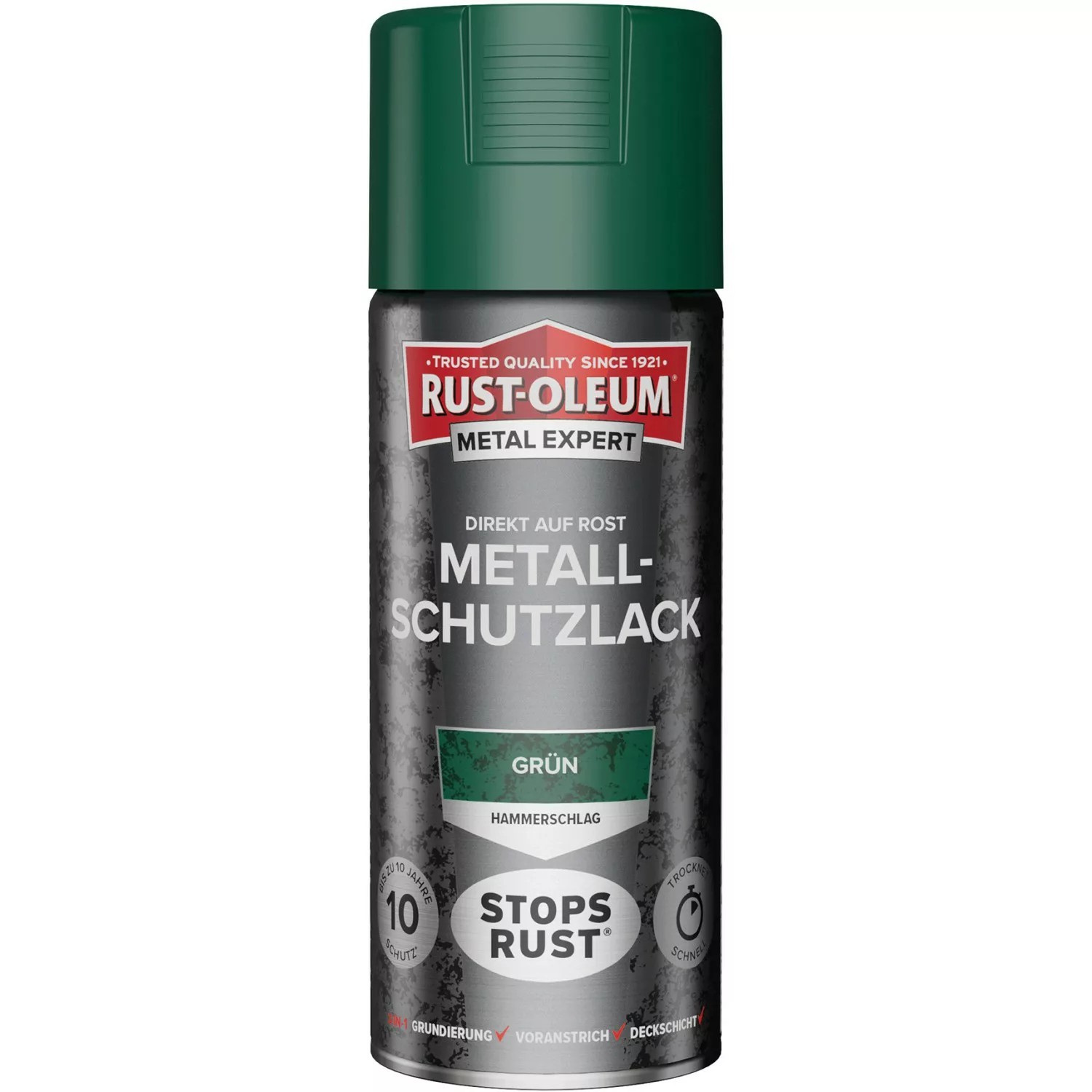 Rust-Oleum Metal Expert Hammerschlag Sprühfarbe Grün 400 ml günstig online kaufen
