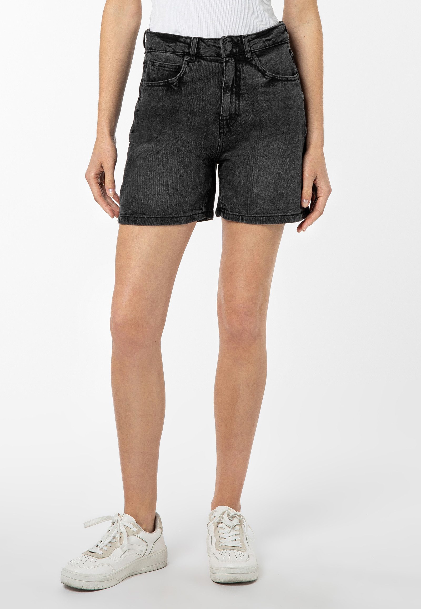 SUBLEVEL Jeansshorts Highwaist mit Knopfverschluss günstig online kaufen