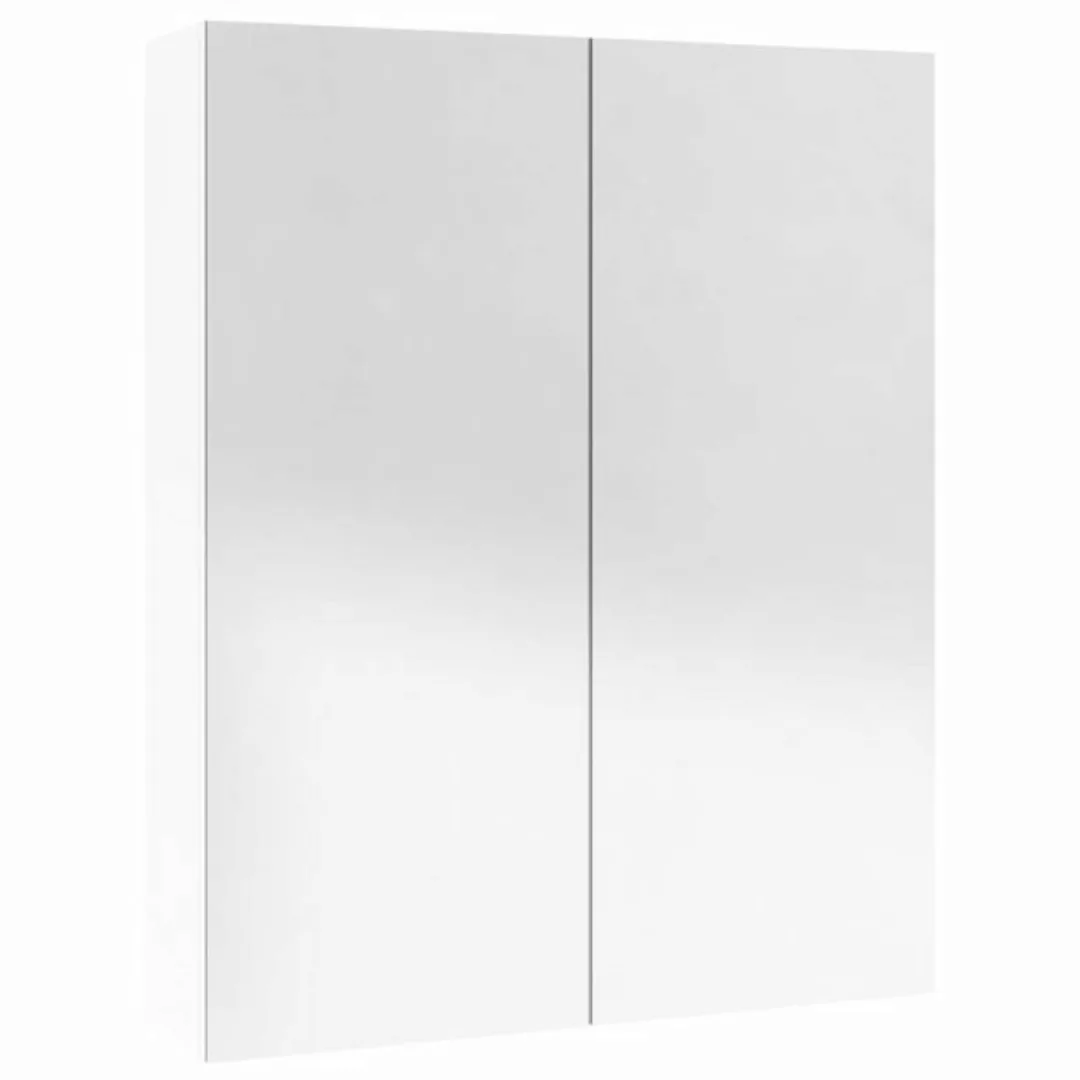 Bad-spiegelschrank 60x15x75 Cm Mdf Glenzendes Weiß günstig online kaufen