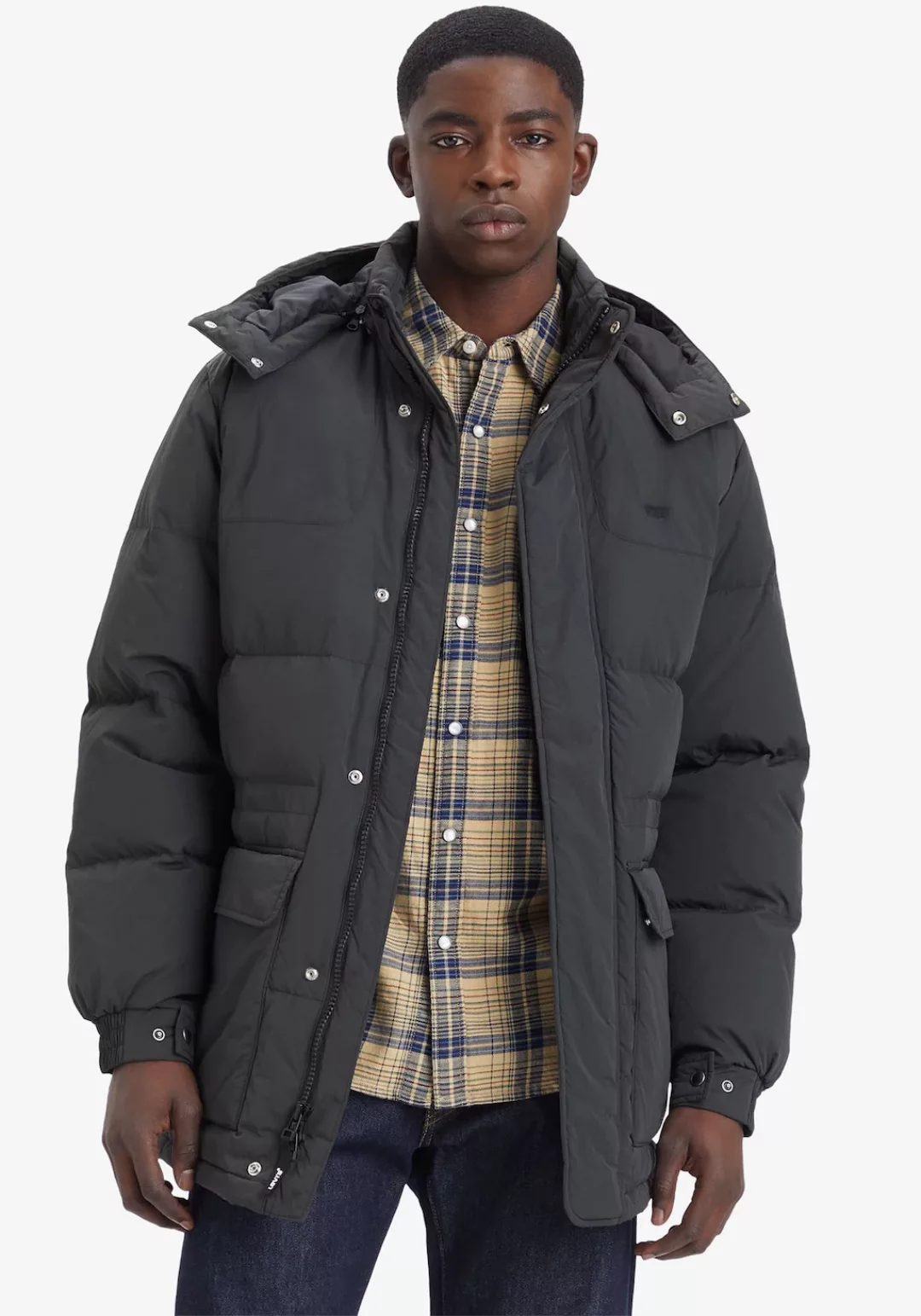 Levis Winterjacke "ROCKRIDGE MID PUFFER", mit Kapuze, mit abnehmbarer Kapuz günstig online kaufen