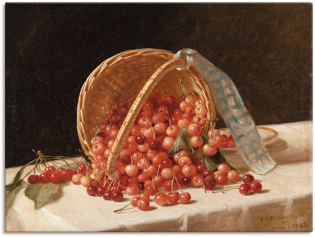 Artland Wandbild »Ein Korb mit Kirschen. 1853«, Arrangements, (1 St.), als günstig online kaufen