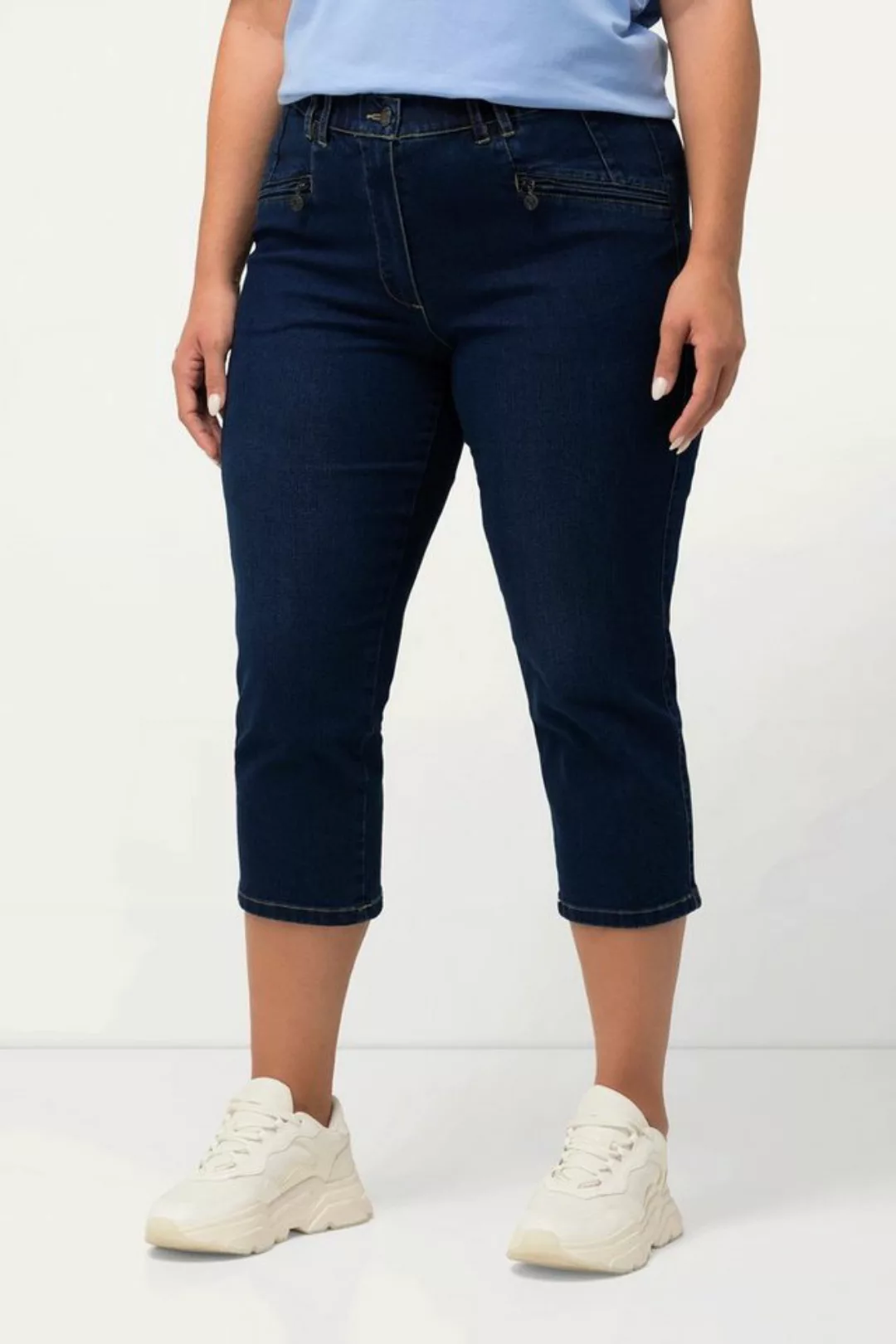 Ulla Popken 7/8-Hose 7/8-Jeans Mony Elastikbund Reißverschlusstaschen günstig online kaufen