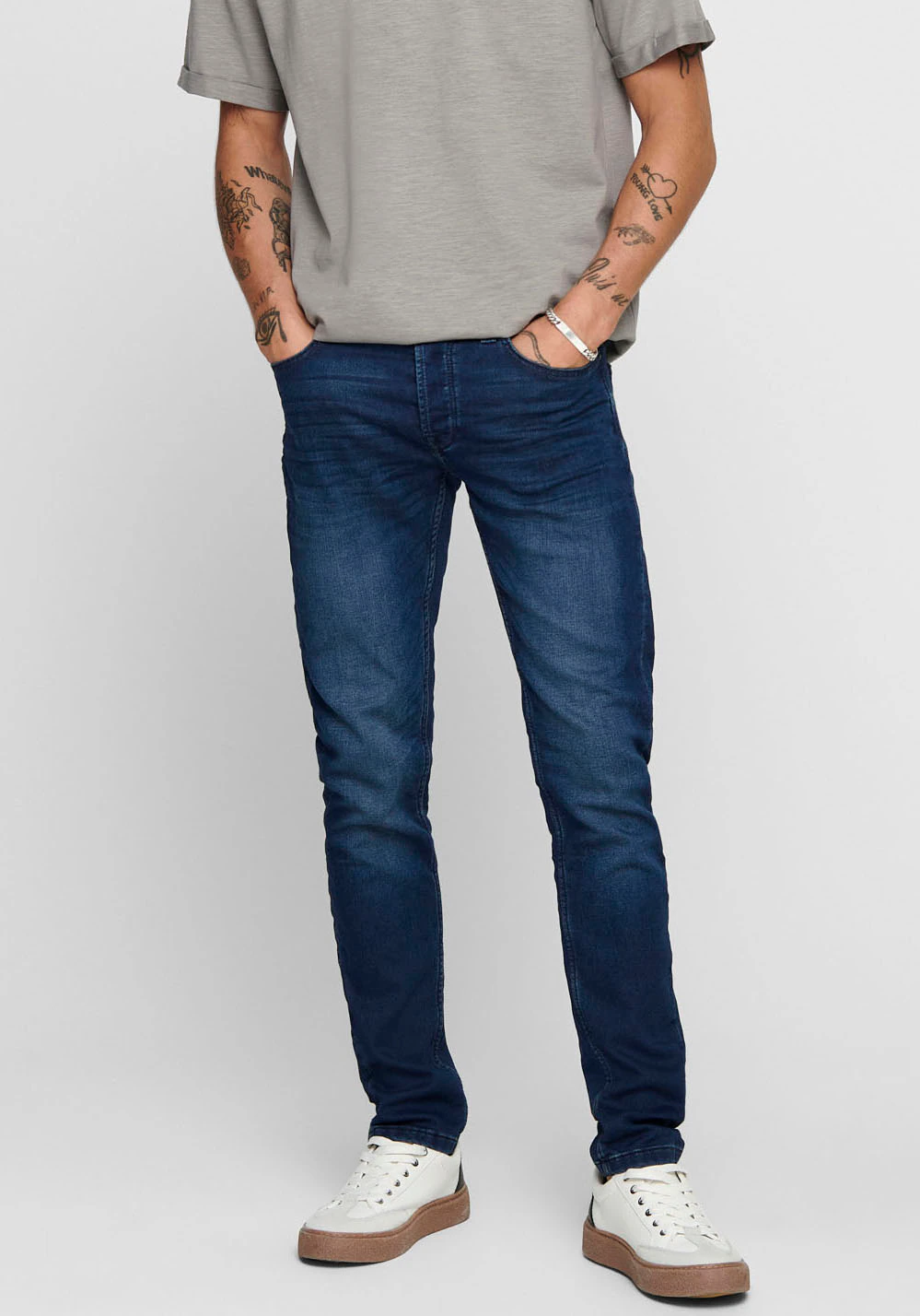 Only & Sons Herren Jeans ONSLOOM JOG DK BLUE PK 0431 - Slim Fit - Blau - Bl günstig online kaufen