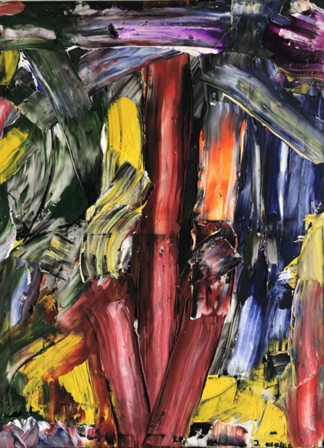Kunstwerk "The Red Arrow" Gemälde Einzelstück Unikat günstig online kaufen