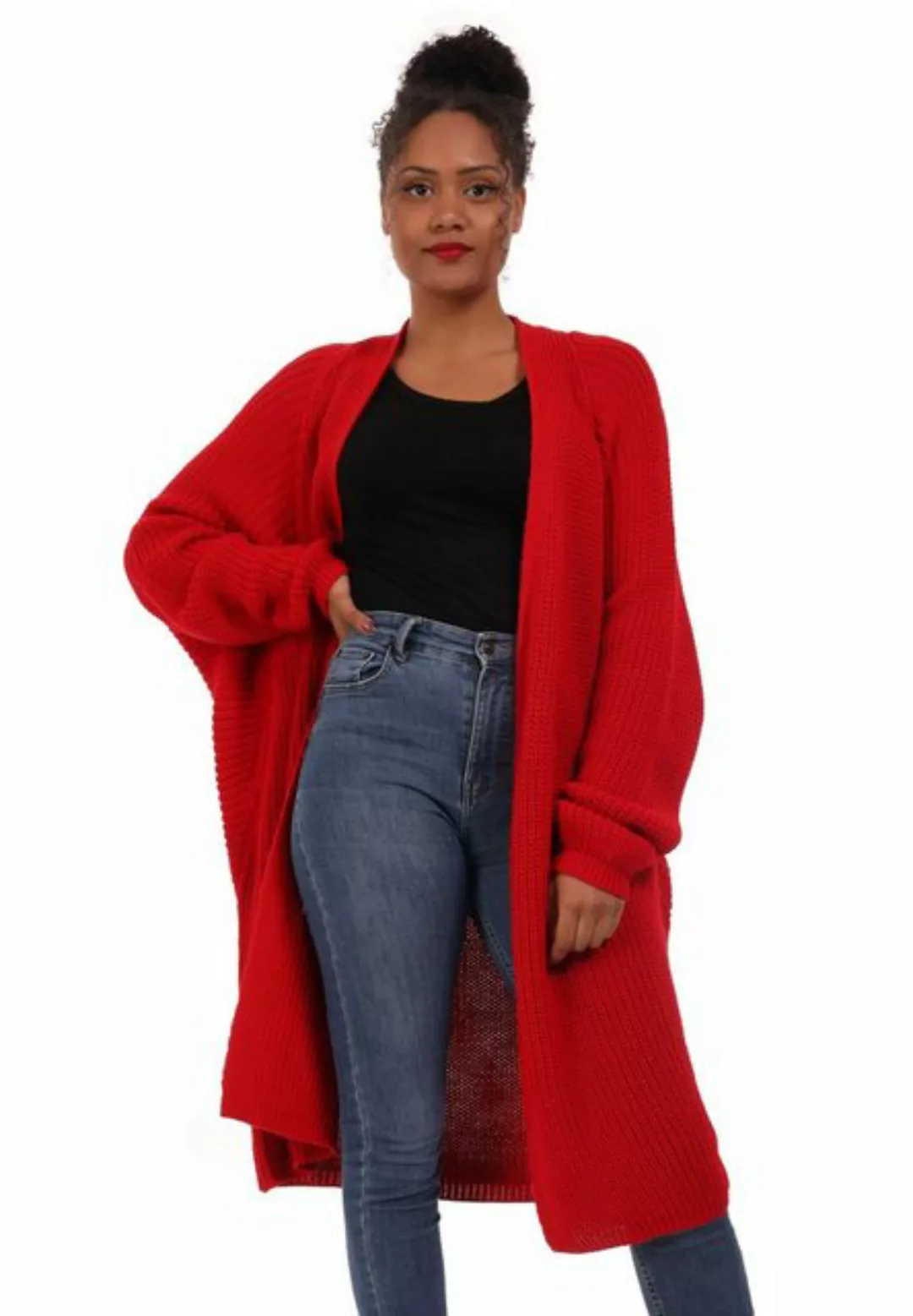 YC Fashion & Style Cardigan Oversize Cardigan Strickjacke Basic verschlussl günstig online kaufen