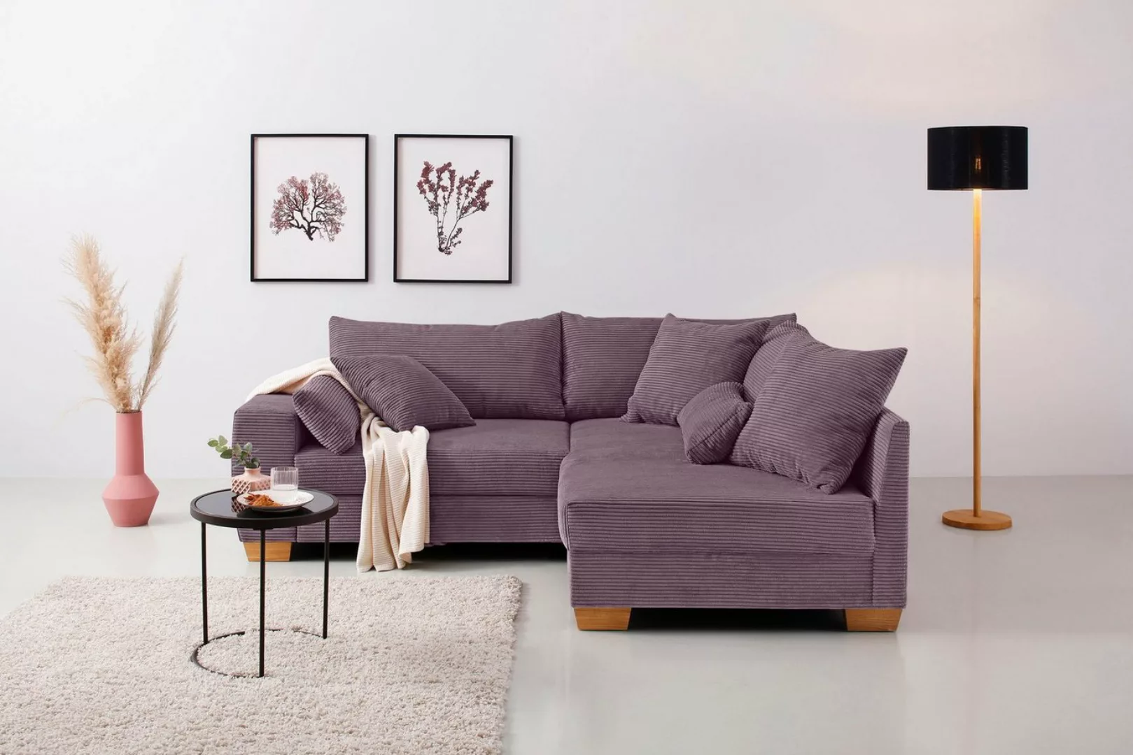 Home affaire Ecksofa "Helena II DuraSpring", mit Taschenfederkern, bis 140 günstig online kaufen