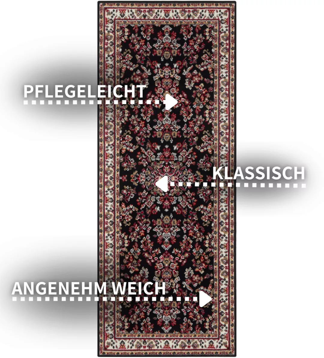 Home affaire Teppich »Halton«, rechteckig, 8 mm Höhe, Kurzflor, Orient-Opti günstig online kaufen