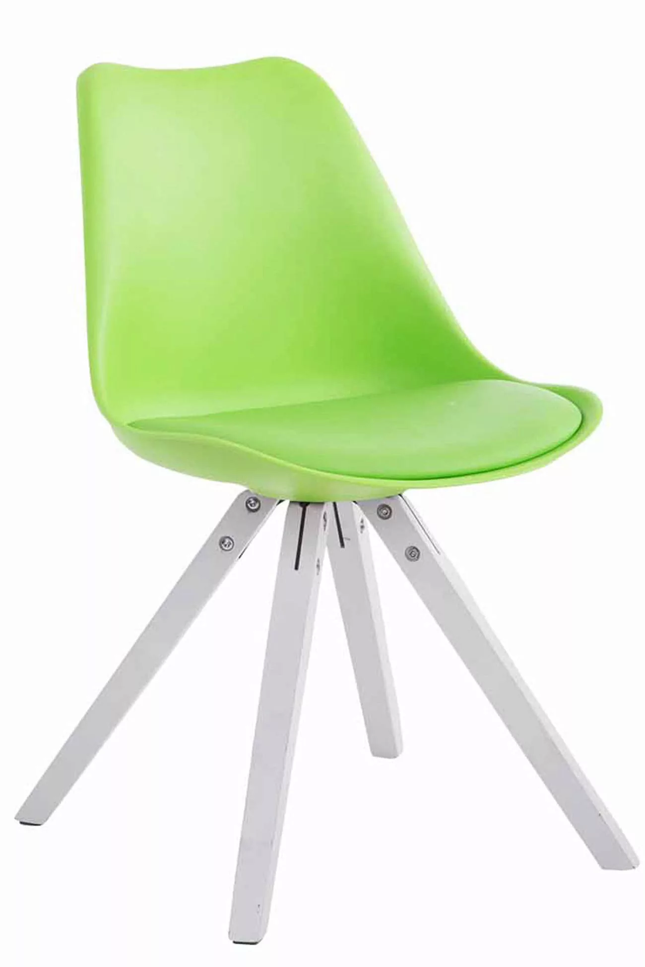4er Set Stühle Toulouse Kunstleder Weiß (eiche) Square Grün günstig online kaufen
